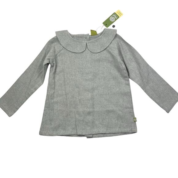 nui Organics Other - NWT Nui Organics gray Peter Pan Collar Top